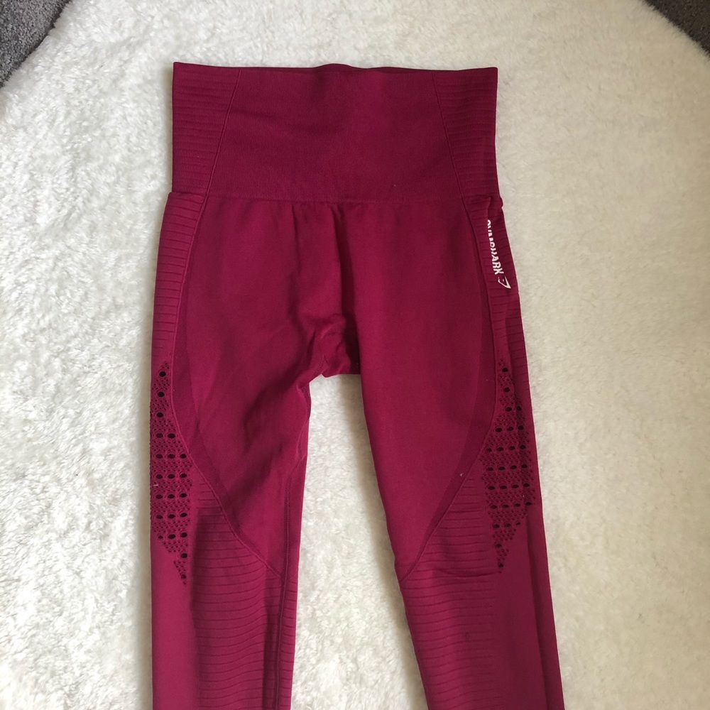 Gymshark Raspberry Beet Seamless Energy Leggings - Picture 6 of 11